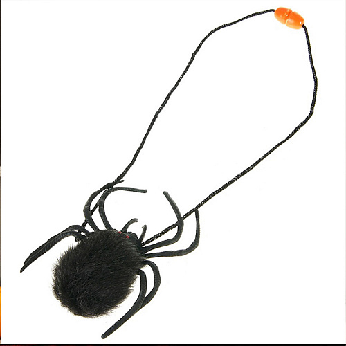 Паук мохнатый на подвеске - украшение на Хэллоуин